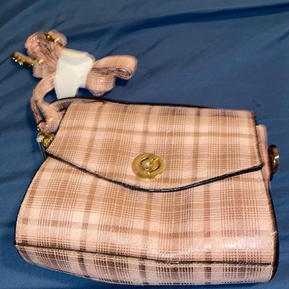 Pink Plaid mini purse